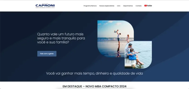 Site desenvolvido para o Grupo Caproni