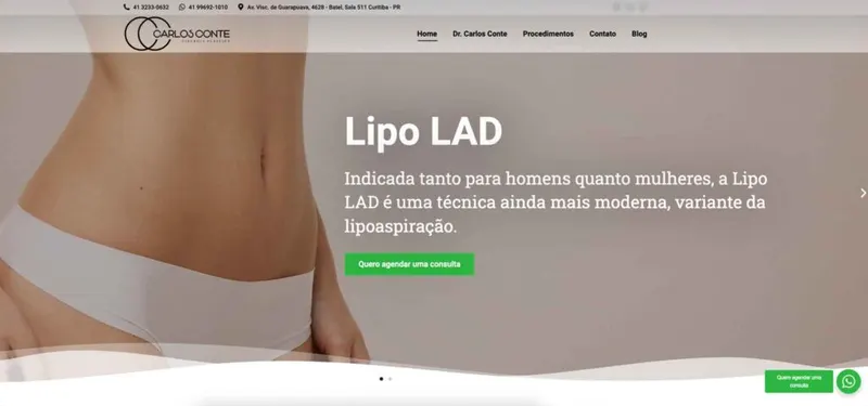 Site desenvolvido para o Dr. Carlos Conte