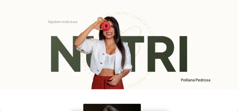 Site desenvolvido para a nutricionista Polliana Pedrosa